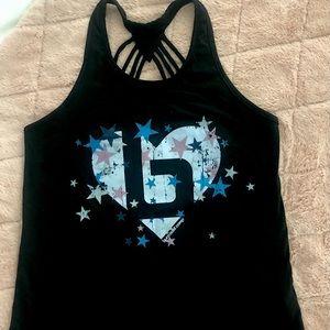 Burn Boot Camp black straps tank